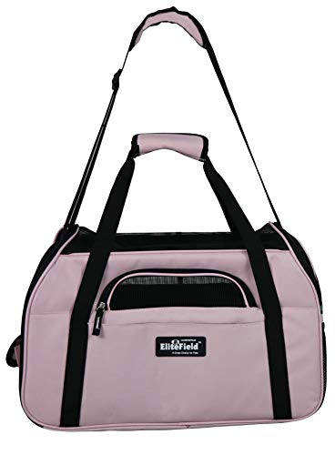 Soft Sided Pet Carrier for Cats & Small Dogs (19.0"L x 10.0"W x 13.0"H / Pink)
