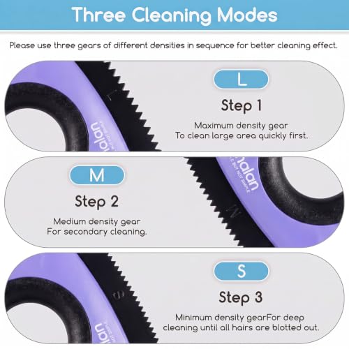 Mini Pet Hair Remover for Car Detailing Dog Hair Tool Brush (Purple)