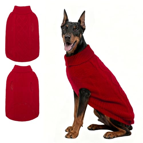 Turtleneck Dog Sweater (XXX-Large / Red)