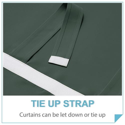 French Door Curtains 84 inch Long (Dark Green / 30"W x 84"L (Pack of 1))