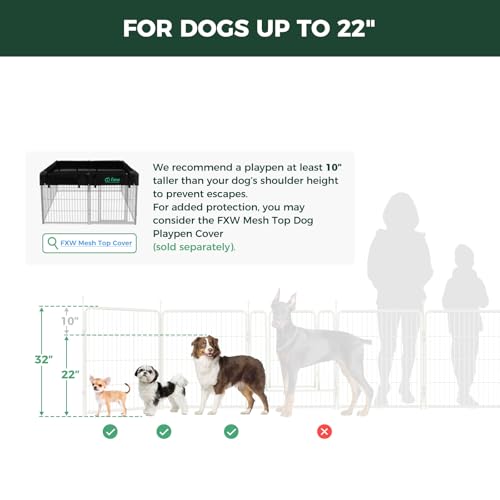 Rollick Dog Playpen (White / 32"H)