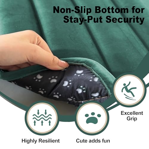 Dog Crate Pad (M(28"*16"*1.5") / New-Green-1pc)