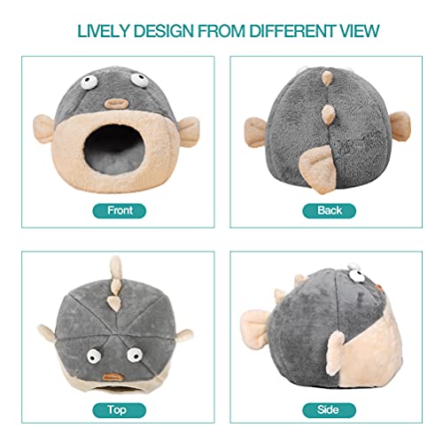 Cat Beds for Indoor Cats (M 14.6'' / Grey)