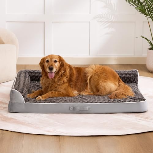 XXL Orthopedic Dog Bed (48.0"L x 35.0"W x 7.5"Th / Grey)