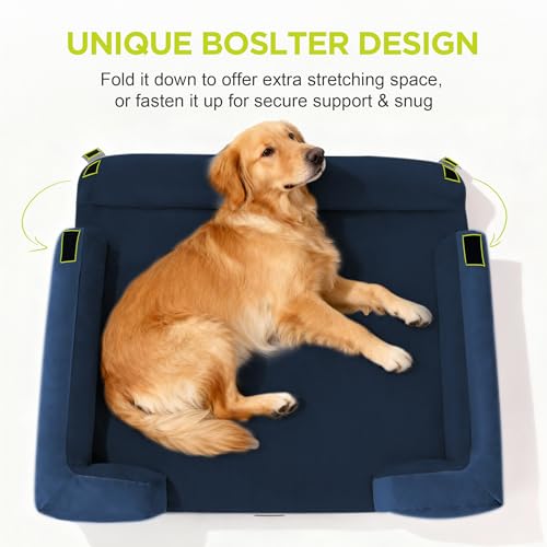 Waterproof Orthopedic Dog Bed for Medium Large Sized Dogs (36 x 27 x 7.5 in / Royal Blue)