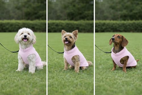 Dog Fleece Vest Sweater w (XL (17-25lbs) / Pink Lemonade)