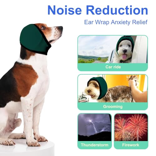 Dog Ear Muffs Noise Protection (S / Dark Green)