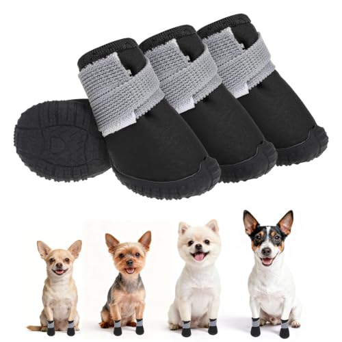 Dog Shoes Small Size Dogs (Black,Knit Fabric / #3)