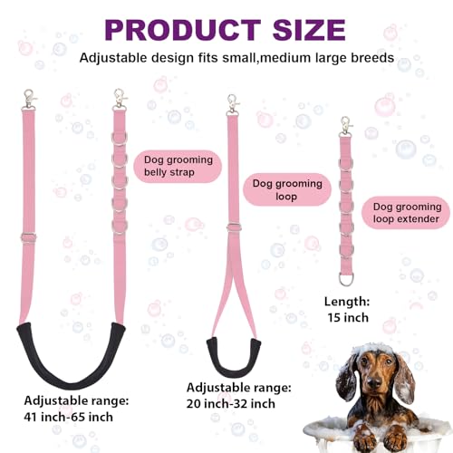 Dog Grooming Belly Strap (Light Pink)
