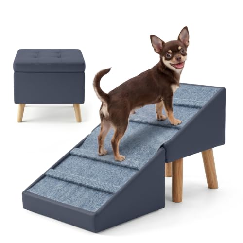 15.7" H Dog Ramp for Couch (Navy Blue)