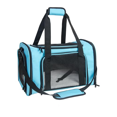 Soft Sided Carrier for Small Medium Cats Dogs (20.0"L x 13.0"W x 13.0"H / Blue)