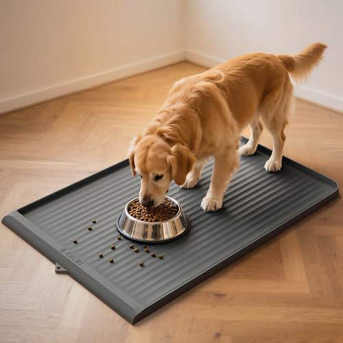 Dog Food Mat 36"x24" (Grey)