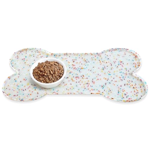 Dog Food Mat Anti (25.6" x 13" / Donut White)