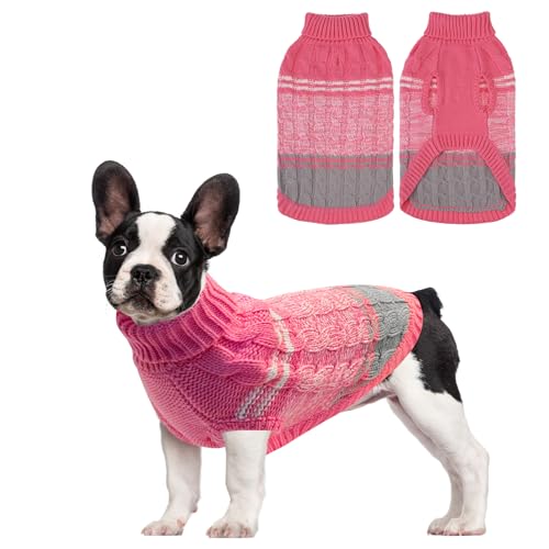 Dog Sweaters for Small Medium Dogs Girl Boy (Small/Medium / #1 Pink)