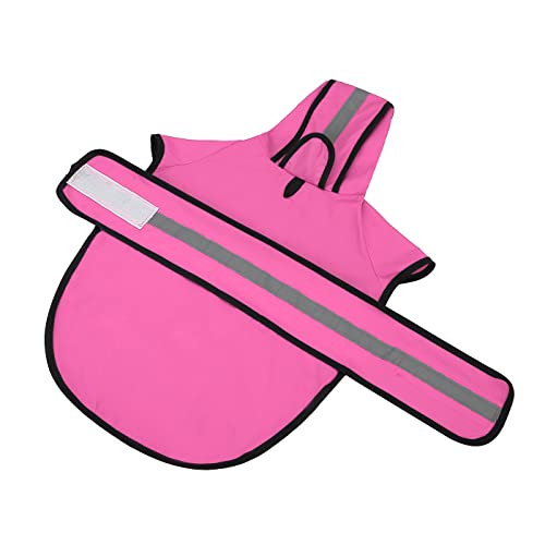 Dog Raincoat with Hood & Leash Hole S (Small / Pink)