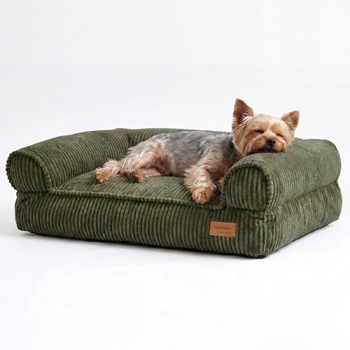 Dog Couch Bed (Green / 28.3"Lx20.5"Wx9"Th)