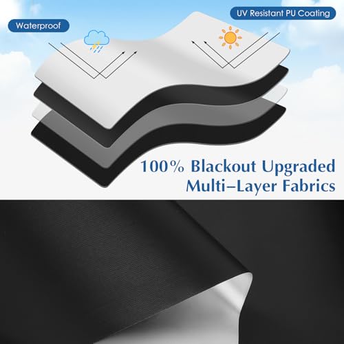 Blackout Window Cover (Black / 57"W x 39"H (Pack of 2))