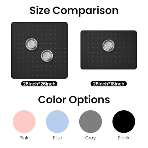 Silicone Pet Feeding Mat (black / 26*26)