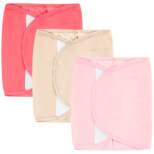 3 Pack Newborn Swaddle Band (Oat+blush+apple Blossom / Small)