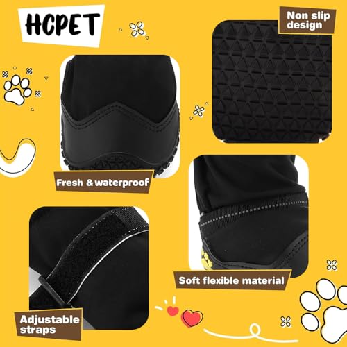 Dog Shoes for Dogs (Light Black / Width 1.77 in)