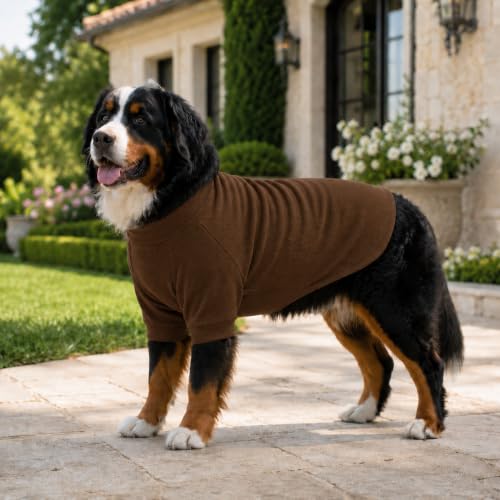 Ribbed Dog T Shirt Cotton Knitted Dog Sweaters for All Season Pet T (XS (for Mini Dog) / Coffee)