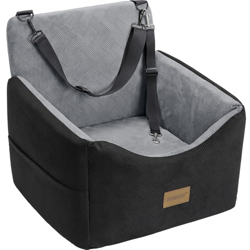 Dog Car Seats for Small Medium Dogs Under 35lbs (Black Light Grey / Small/Medium)