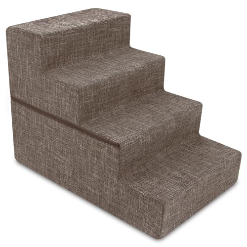 Dog Stairs & Steps (Brown Linen / H: 22 Inches (Foldable))