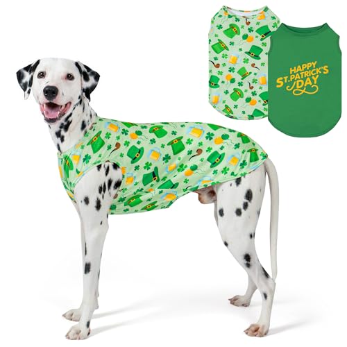 2Pack St. Patrick's Day Dog Shirt (XX-Large (40-55lbs) / 7# 2Pack (St. Patrick's Day))