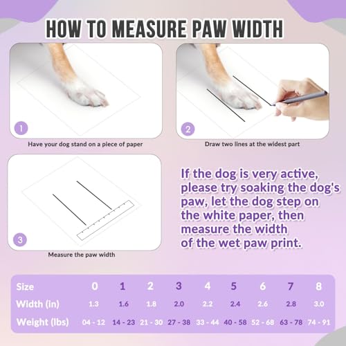 Dog Shoes for Large Small Medium Dogs (Pink / #1 (Width 1.6 inch) for 14-23 lbs)