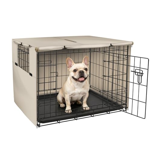 Dog Crate Cover (Tan / 30.0"L x 19.0"W x 21.0"H)