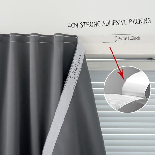 Portable Light Blocking Curtains Self (71"W x 84"L (Pack of 2) / Grey)
