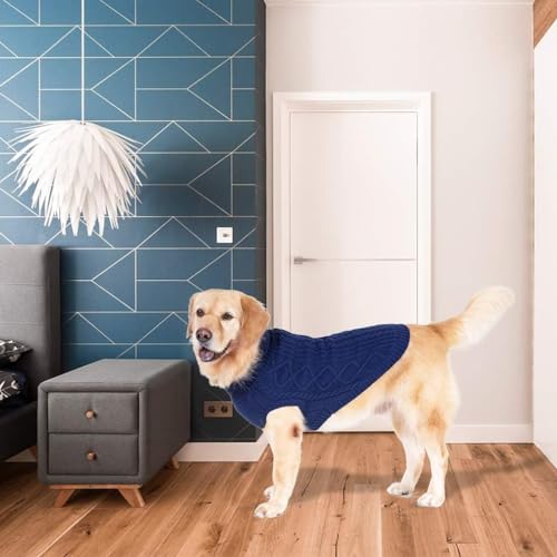 Dog Sweater for Small Medium Dogs (NavyBlue / Small/Medium)