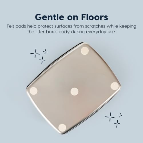 Stainless Steel Litter Box Enclosed High Sided for Cats (Large / Stainless Steel)
