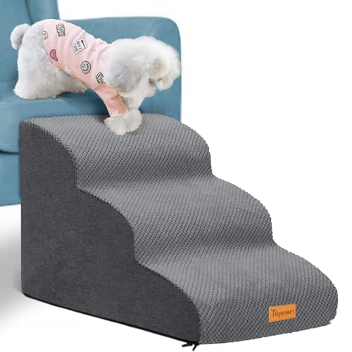 3 Tiers Foam Dog Ramps (Grey / 23.6*15.7*15.7)