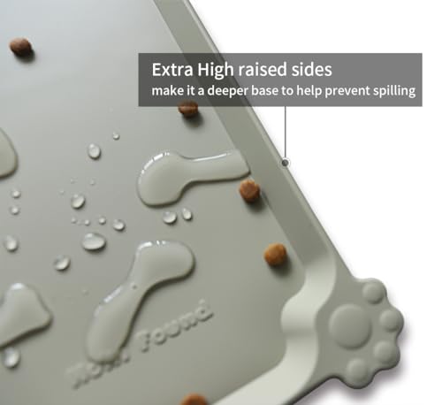 Silicone Pet Food Tray (19" x 12" / Cream Green)