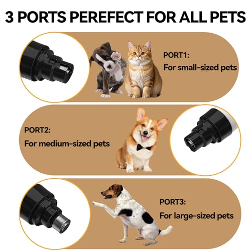 Silent Pet Nail Grinder for Dogs & Cats (White)