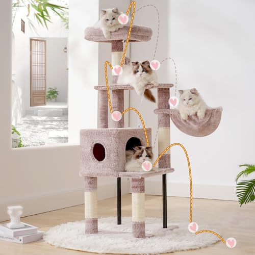 Cat Tree with Toy (49.2 inch / Muchroom)