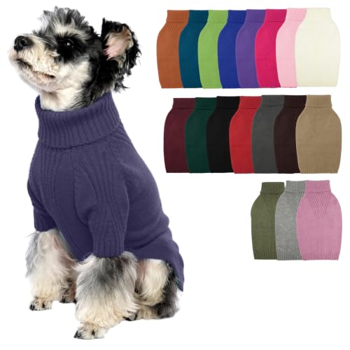 Turtleneck Dog Sweater (Blue / Medium)