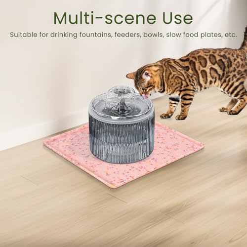 Dog Food Mat Anti (11.8"L x 11.8"W / Donut-Pink)