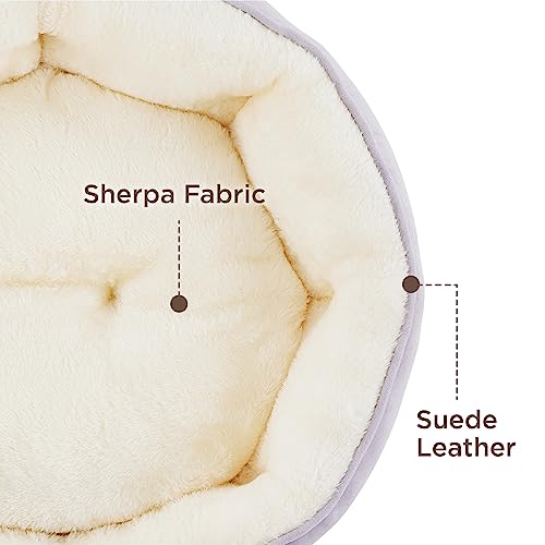 Dog Beds for Small Dogs (25"L x 21"W x 8"Th / Azure Lilac)
