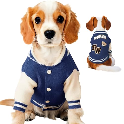Dog Varsity Sweaters for Medium Dogs (Blue / Medium(5-9lbs))