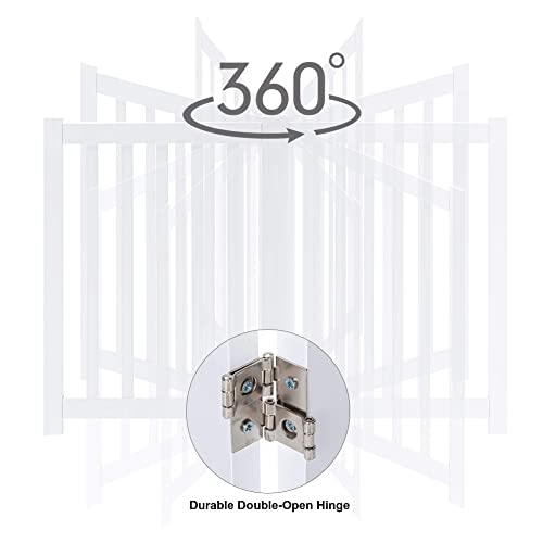 Wooden Free Standing Dog Gate 80" W x 24" H (White / 80"W x 24"H)