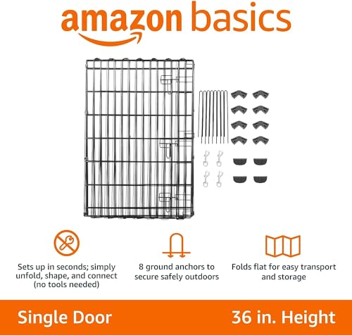 Foldable Metal Exercise Dog Playpen (Single Door)