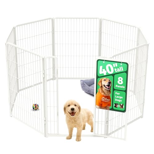 Homeplus Indoor Dog Playpen (White / 40"H)