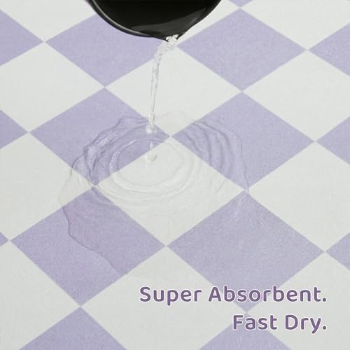 Checkered Dog Feeding Mat (19"L x 12"W / Purple)