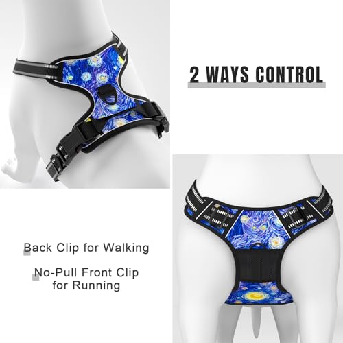 No Pull Dog Harness (Van Gogh Starry Night / Small)