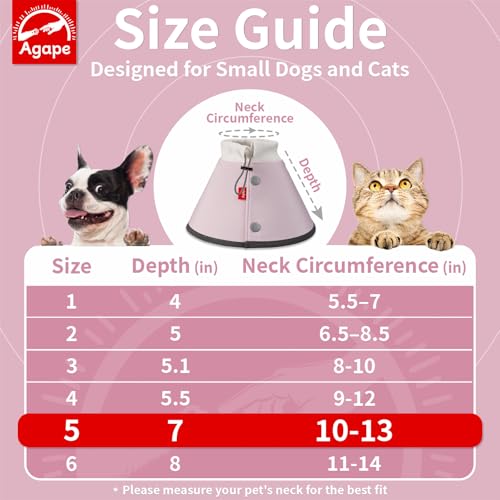 Soft Dog Cone for Small Dogs & Cats (Pink (Small Dogs Cone) / 5 (Neck:10"-13"))