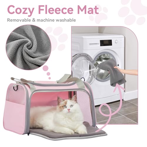 Cat Carrier Airline Approved (Medium / Pink)