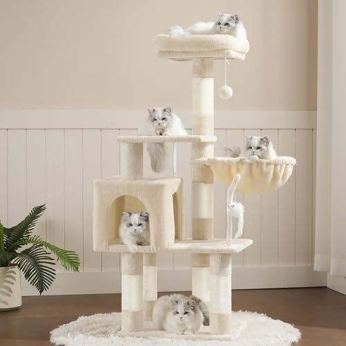 Cat Tree with Toy (43.3 inch / Beige)