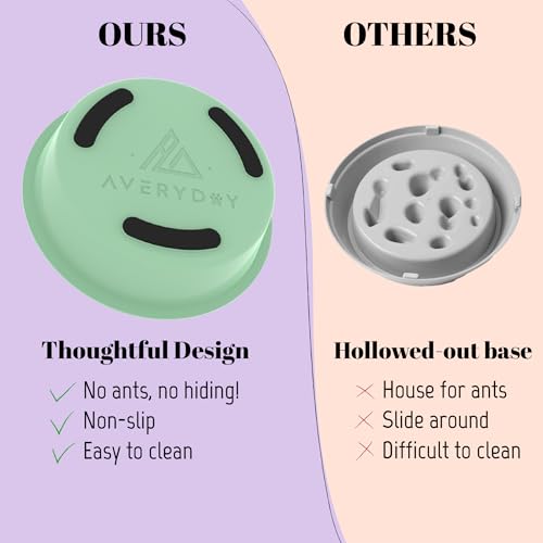 Slow Feeder Dog Bowls for Medium Breed (Petal Feeder Green / 1.5 Cup - Fit 6.4-6.7'' Feeder Holes)